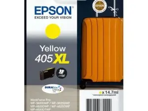 CARTOUCHE EPSON JET D'ENCRE 405 XL VALISE COULEUR JAUNE   14,7ML