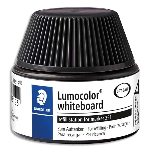 FLACON RECHARGE STAEDTLER LUMOCOLOR 351 DE 20ML COLORIS NOIR