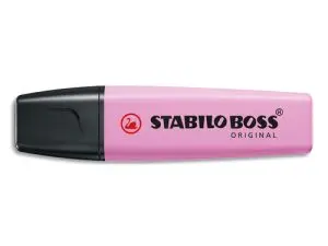 SURLIGNEUR STABILO BOSS ORIGINAL PASTEL ENCRE BASE    EAU POINTE BISEAUTEE LARGEUR  TRACE 2/5MM COLORIS MAUVE