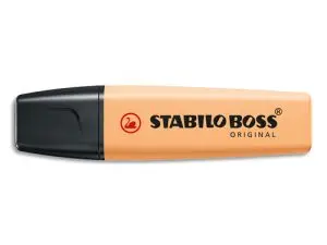 SURLIGNEUR STABILO BOSS ORIGINAL PASTEL ENCRE BASE    EAU POINTE BISEAUTEE LARGEUR  TRACE 2/5MM COLORIS SORBET