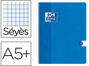 CAHIER PIQUÉ OXFORD COUVERTURE PELLICULÉE LAVABLE A5+ 17X22CM 140 PAGES 90G SÉYÈS