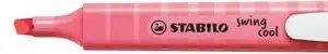 SURLIGNEUR STABILO SWING COOL PASTEL EDITION FORMAT STYLO   POINTE BISEAUTEE TRACE 1/4MM  CLIP COLORIS PETALE DE ROSE
