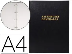 REGISTRE CLASSEUR EXACOMPTA ASSEMBLÉES GÉNÉRALES RELIURE ÉCONOMIQUE 320X260MM 100 PAGES 80G