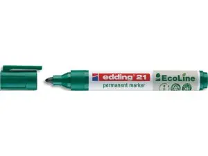 MARQUEUR EDDING 21 ECOLINE PERMANENT RECHARGEABLE POINTE OGIVE 1,5/3MM COLORIS VERT