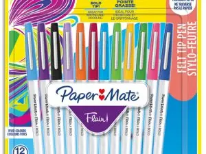 FEUTRE ECRITURE PAPER MATE FLAIR BOLD POINTE LARGE       BLISTER 12 UNITES