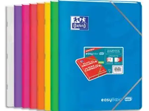 CAHIER A RABATS OXFORD EASYBOOK MAX AGRAFE COUVERTURE POLYPROPYLENE 24X32CM 96P 90G REGLURE SEYES