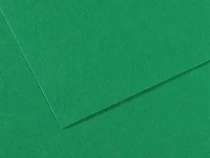 PAPIER DESSIN CANSON FEUILLE MI-TEINTES Nº575 GRAIN GÉLATINÉ HAUTE TENEUR COTON 160G 50X65CM UNICOLORE VERT BILLARD