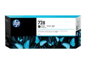 CARTOUCHE HP JET D'ENCRE  728 COULEUR NOIR MAT 300ML
