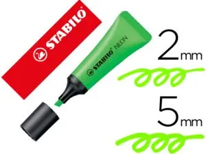 SURLIGNEUR STABILO NÉON FLUORESCENCE INTENSE SÈCHE APRÈS 4H TUBE GLOSS COLORIS VERT
