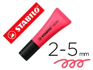 SURLIGNEUR STABILO NÉON FLUORESCENCE INTENSE SÈCHE APRÈS 4H TUBE GLOSS COLORIS ROSE