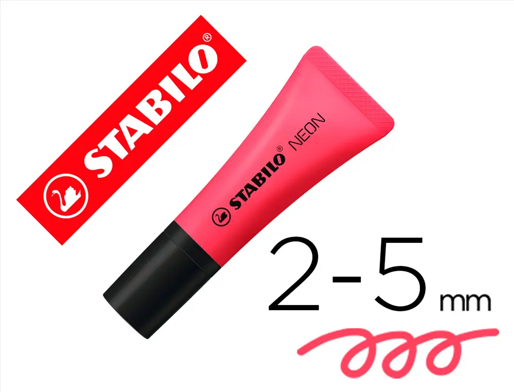 SURLIGNEUR STABILO NÉON FLUORESCENCE INTENSE SÈCHE APRÈS 4H TUBE GLOSS COLORIS ROSE