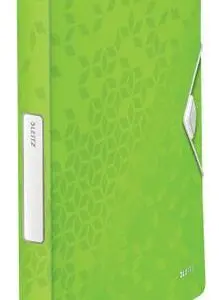 BOÎTE CLASSEMENT LEITZ WOW POLYPROPYLÈNE 250X330MM DOS 30MM FERMETURE ÉLASTIQUE ÉTIQUETTE COLORIS VERT