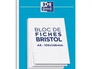BLOC BRISTOL OXFORD NON PERFORE A6 30 FICHES Q5/5     BLANC