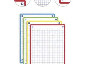 FICHES BRISTOL OXFORD REVISION 2.0 A6 NON PERFOREE  32 FICHES/FILM Q5X5 COULEURS  ASSORTIES