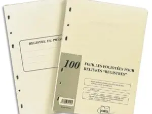 RECHARGE EXACOMPTA POUR RELIURE JURIDIQUES 4 OU 6 ANNEAUX A4 100 FEUILLETS MOBILES FOLIOTÉS