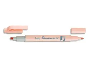 SURLIGNEUR PENTEL ILLUMINA FLEX BI-POINTE ORANGE PASTEL