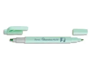 SURLIGNEUR PENTEL ILLUMINA FLEX BI-POINTE VERT PASTEL