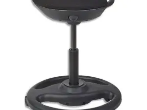 TABOURET ERGONOMIQUE ALBA  A ROULETTES HAUTEUR REGLABLE    NOIR