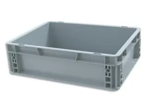 BAC MANUTENTION VISO POLYPROPYLENE TRES RIGIDE PAROIS RENFORCEES EMPILABLE 10L CHARGE 15KG 30X40X12CM GRIS