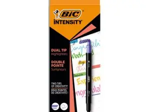 STYLO FEUTRE INTENSITY DUAL TIP POINTE BISEAUTE ET FINE 0,4MM BOITE DE 6 COLORIS ASSORTIS