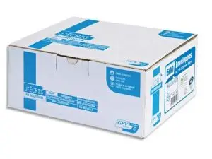 ENVELOPPE GPV DL 110X220MM 90G ADHÉSIVE FERMETURE RAPIDE SÉCURISÉE DÉFINITIVE BLANCHE BOÎTE 500 UNITÉS