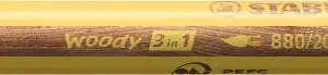 CRAYON STABILO WOODY 3 IN 1 MULTI-TALENTS COLORIS JAUNE   PASTEL