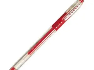 ROLLER PILOT G1 GEL GRIP CAOUTCHOUC BILLE CARBURE DE TUNGSTÈNE POINTE FINE ENCRE GEL ROUGE