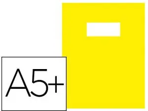 PROTÈGE-CAHIER RIPLAST GREEN LINE PVC OPAQUE 18/100E RABATS ÉTIQUETTE PORTE-ÉTIQUETTE INCLUS ÉCOLIER 170X220MM JAUNE