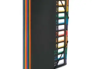 TRIEUR VIQUEL À SOUFFLETS POLYPROPYLÈNE 5/10E 12 COMPARTIMENTS FERMETURE ÉLASTIQUE PORTE-ÉTIQUETTE NOIR