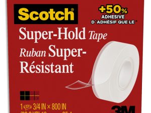 RUBAN ADHESIF SCOTCH SUPER HOLD 1 ROULEAU 19MM X 25,4M