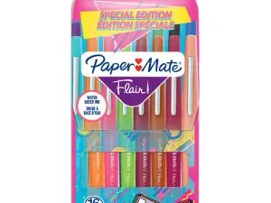 FEUTRE ECRITURE PAPER MATE FLAIR ORIGINAL POINTE MOYENNE 0,7MM ENCRES WALLET ASSORTIES BLISTER 16 COULEURS