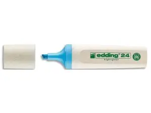 SURLIGNEUR EDDING 24 ECOLINE RECHARGEABLE POINTE BISEAUTEE TRACE 2/5MM ENCRE BASE EAU COLORIS BLEU CLAIR