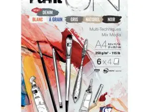 BLOC DESSIN PAINTON CLAIREFONTAINE A4 250GR 21X29,7CM 24F ASSORTIS