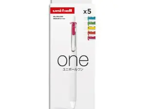 ROLLER UNIBALL ONE ENCRE GEL ECRITURE MOYENNE 0,7MM        COULEURS NEON ASSORTIES       POCHETTE 5 UNITES