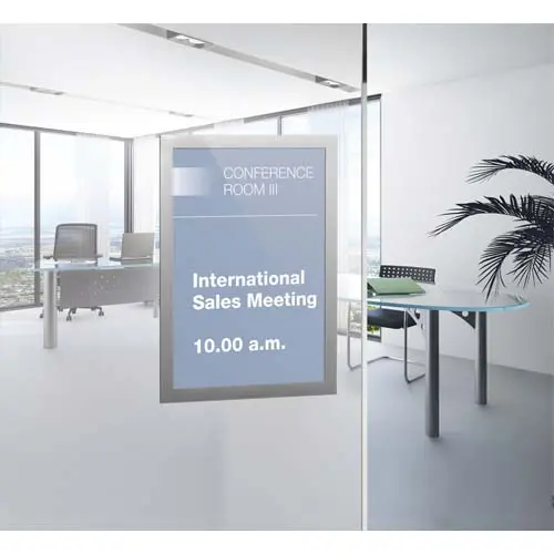 CADRE AFFICHAGE DURABLE DURAFRAME ADHESIF A4 23,6X32,3CM COLORIS ARGENT