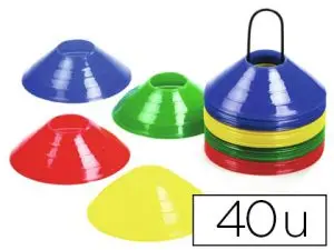 PLOT PLASTIQUE 4 COLORIS ASSORTIS BLEU JAUNE ROUGE VERT LOT 40 UNITÉS