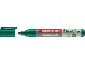 MARQUEUR EDDING 28 ECOLINE TABLEAU BLANC RECHARGEABLE POINTE OGIVE 1,5/3MM EFFACABLE A SEC COLORIS VERT
