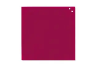 TABLEAU VERRE NAGA MAGNÉTIQUE 45X45CM KIT FIXATION          MUR COLORIS ROUGE