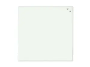 TABLEAU VERRE NAGA MAGNÉTIQUE 45X45CM                       KIT FIXATION MUR COLORIS BLANC
