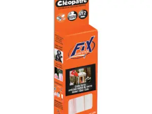 COLLE CLÉOPÂTRE SPÉCIALE VERRE MATÉRIAUX NON POREUX POUR MINI PISTOLET BOÎTE DE 12 BÂTONS