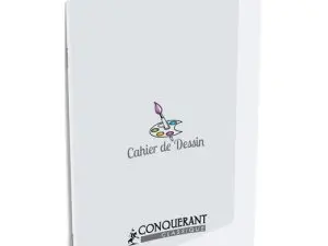 CAHIER DESSIN OXFORD COUVERTURE POLYPROPYLÈNE TRANSPARENT A5+ 17X22CM 32 PAGES PAPIER DESSIN UNI