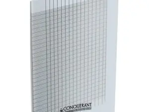 CAHIER PIQUE CONQUERANT CLASSIQUE SPECIAL DEFICIENT   VISUEL POLYPROPYLENE INCOLORE 240X320MM 96P 90G S2,5MM NOIR
