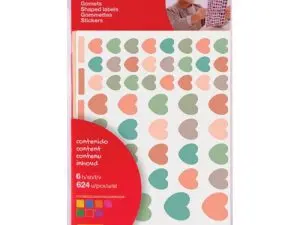 GOMMETTE APLI COEURS TAILLES ET COLORIS NORDIQUES ASSORTIS 624 UNITES