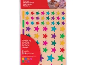 GOMMETTE APLI ETOILES COLORIS ET TAILLES ASSORTIS 624 UNITES