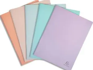 PROTEGE-DOCUMENTS EXACOMPTA AQUAREL POLYPROPYLENE         SEMI-RIGIDE 40 POCHETTES 80   VUES ASSORTIS BLEU CORAIL