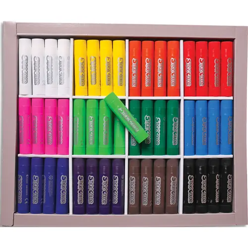 BATON GOUACHE STICK'COLOR SOLIDE TOUS SUPPORTS COLORIS VIFS ASSORTIS SCHOOLPACK 144 UNITES