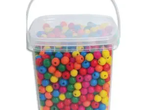PERLE BOIS RONDE OCOLOR DIAMETRE 10MM COLORIS         ASSORTIS LOT DE 1100 PERLES