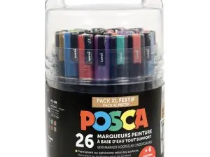 PACK POSCA EDUCREATIF FESTIF + LOT DE 30 MASQUES ANIMAUX + FICHE ATELIER