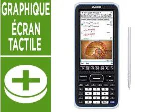 CALCULATRICE CASIO GRAPHIQUE FX-CP400+E ÉCRAN TACTILE FONCTIONS AVANCÉES PRÉSENTATION RÉSULTATS DIAPORAMA