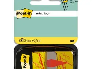 MARQUE-PAGES POST-IT INDEX SIGNEZ ICI 25.4X44MM 50F COLORIS JAUNE